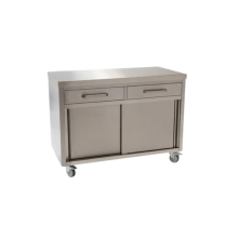 TỦ INOX DI ĐỘNG CÓ 2 HỘC KÉO