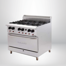 BẾP ÂU 6 HỌNG CÓ LÒ NƯỚNG DÙNG GAS DRO6-17