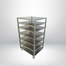 KỆ INOX ĐỤC LỖ DI ĐỘNG PHÒNG SẠCH