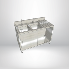 QUẦY CHẬU RỬA ĐÔI INOX