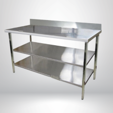 BÀN INOX CÓ KỆ SONG DƯỚI