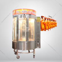 LÒ QUAY VỊT KÍNH 850 TỰ XOAY DÙNG THAN