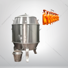 LÒ QUAY VỊT CHÂN CONG 90 INOX (10-12 CON) DÙNG THAN
