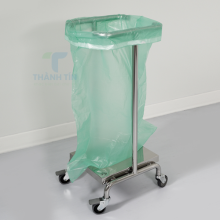 XE INOX ĐỂ TÚI RÁC PHÒNG SẠCH DI ĐỘNG